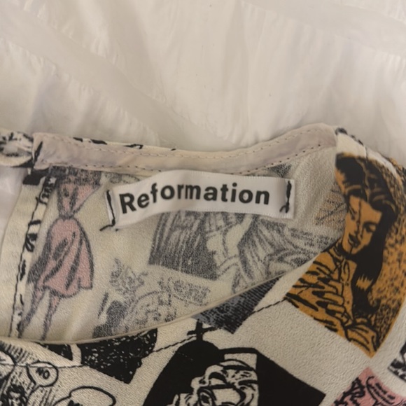 Reformation Lilah Dress - Cartoon Print - Picture 2 of 4